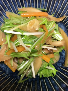ひと味違う!水菜とごぼうピリ辛サラダ-レシピのメイン写真