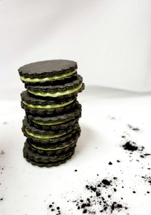 ブラックココア×抹茶クッキーサンド-レシピのメイン写真