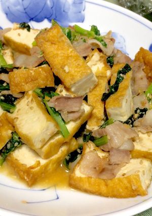 豚バラと厚揚げの味噌炒め-レシピのメイン写真