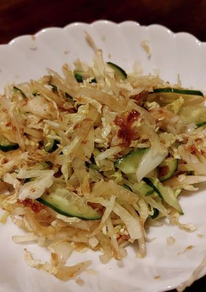 簡単サラダ、鰹節と醤油をかけるだけ。-レシピのメイン写真