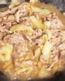 豚肉の薄切り肉で生姜焼き（節約）