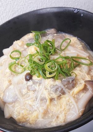 簡単♪キノコと卵のあんかけうどん-レシピのメイン写真