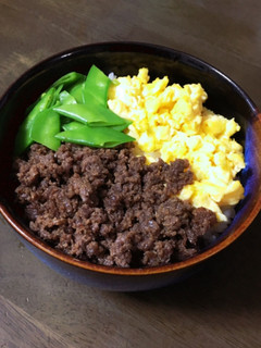 鹿肉の三色そぼろ丼-レシピのメイン写真