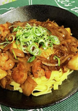 シーフードカレーパスタ〜フィットチーネ〜-レシピのメイン写真