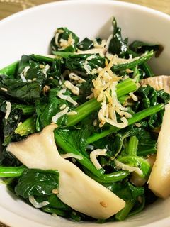 ほうれん草とエリンギのちりめん炒め-レシピのメイン写真