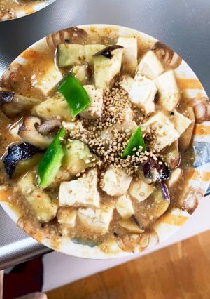 全てレンジ豚こまごまダレ麻婆豆腐&茄子-レシピのメイン写真