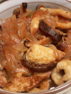 レンジで✿玉ねぎときのこのケチャップ煮-レシピのメイン写真