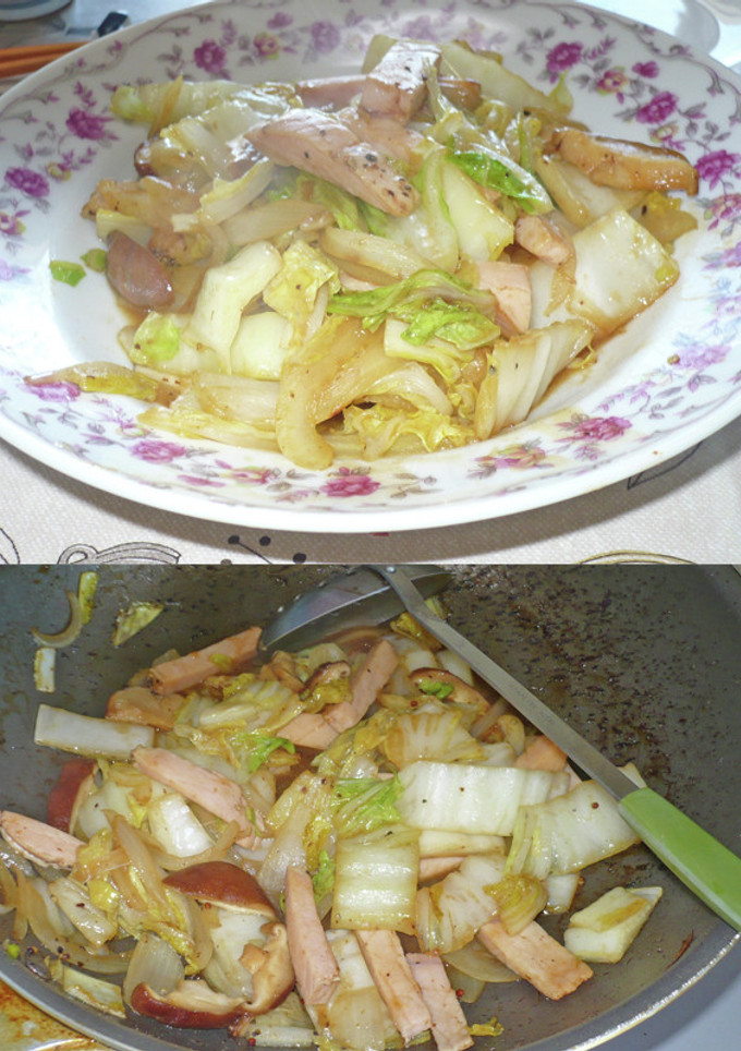 白菜と厚切りハムの海鮮醤炒め-レシピのメイン写真