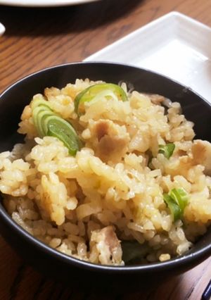 簡単ネギ豚炊き込みごはん-レシピのメイン写真