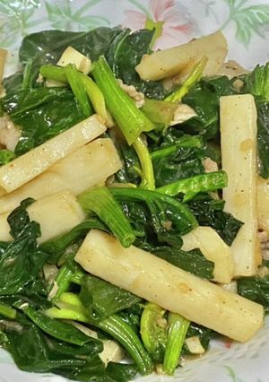 ほうれん草と長芋の中華炒め-レシピのメイン写真