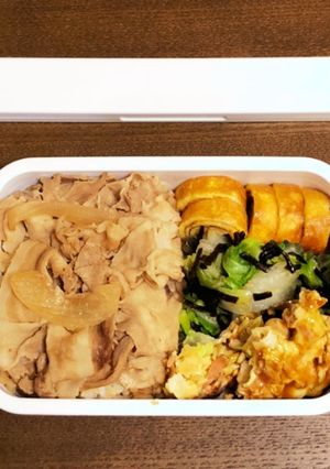 自分弁当・豚丼③-レシピのメイン写真