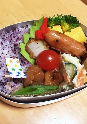 幼稚園 お弁当 レンチン ゆかりご飯-レシピのメイン写真