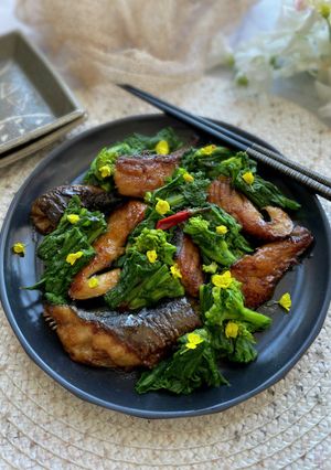 銀だらの照り焼き菜の花添え-レシピのメイン写真
