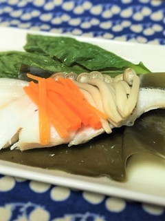 ヘルシー!タラの昆布蒸し-レシピのメイン写真