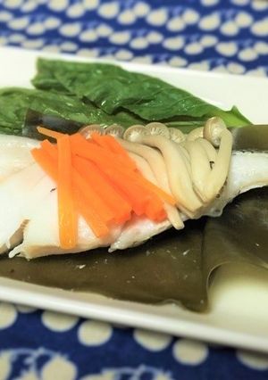 ヘルシー!タラの昆布蒸し-レシピのメイン写真