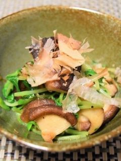 簡単!焼きしいたけと豆苗のお浸し-レシピのメイン写真