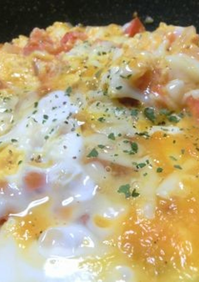 オムレツ風☆炒めトマトのチーズたまごとじ-レシピのメイン写真