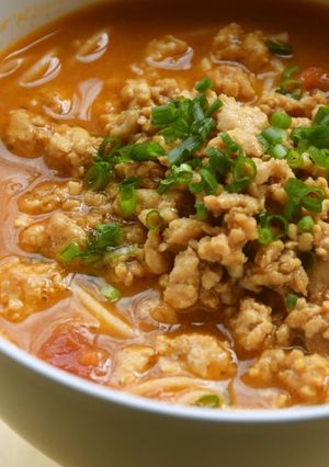 全粒粉そうめんを使ったトマト担々麺-レシピのメイン写真