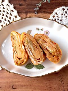 小さい卵焼き キムチチーズ-レシピのメイン写真