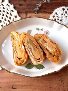 小さい卵焼き キムチチーズ-レシピのメイン写真