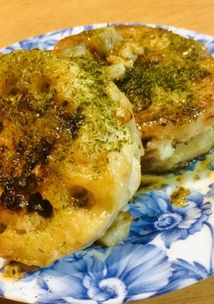 青のり香る！鶏ひき肉のレンコン挟み焼き-レシピのメイン写真