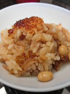 おこげが美味しい大豆となめ茸炊き込みご飯-レシピのメイン写真