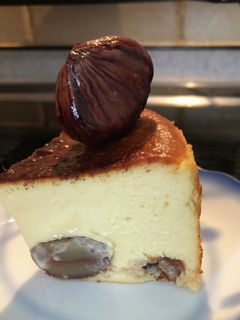栗の渋皮煮でバスクチーズケーキ-レシピのメイン写真
