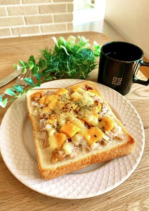 ツナチェダナッツトースト＊冷凍作り置き可-レシピのメイン写真
