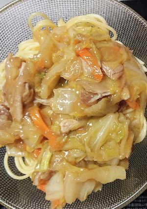 ちゃんぽん風餡掛けパスタ-レシピのメイン写真
