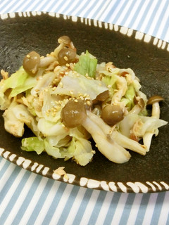 【簡単】キャベツときのこのレンジ蒸し-レシピのメイン写真
