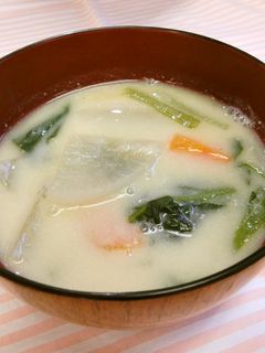 ほっこり♡豆乳みそ汁-レシピのメイン写真