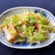 「減らソルト」厚揚げとキャベツのみそ炒め