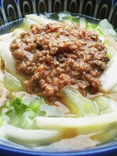 犬ご飯 白菜と鮭のとろとろ煮込みうどん-レシピのメイン写真