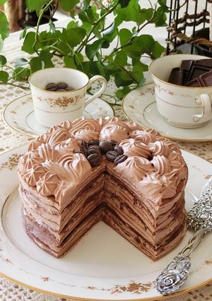 トリプルチョコミルクレープ＊バレンタイン-レシピのメイン写真
