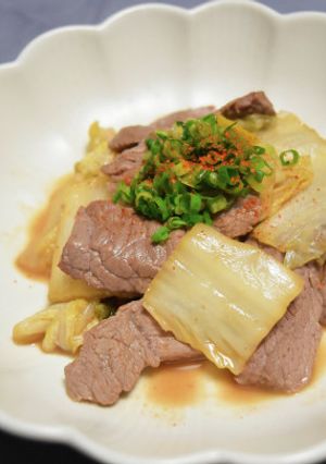ラムと白菜漬けの炒めもの-レシピのメイン写真