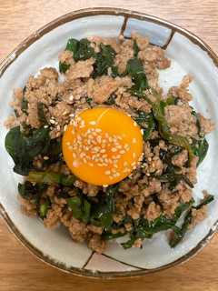 ひき肉とニラ丼-レシピのメイン写真