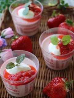 ホワイトデーに♡いちごのヨーグルトムース-レシピのメイン写真