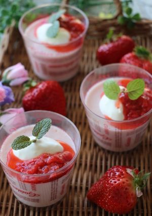 ホワイトデーに♡いちごのヨーグルトムース-レシピのメイン写真