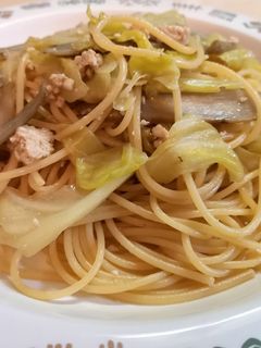 挽き肉とゴボウの和風パスタ-レシピのメイン写真