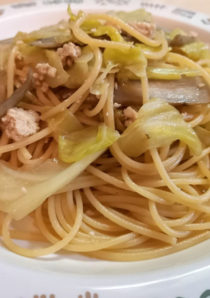 挽き肉とゴボウの和風パスタ-レシピのメイン写真