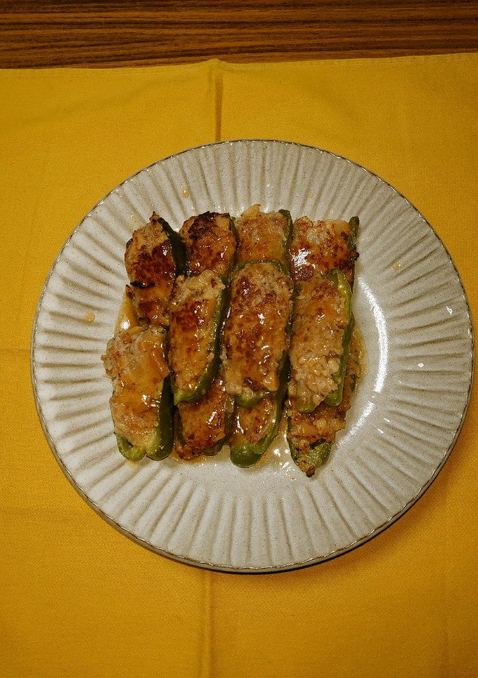 ヨウサマの減塩中華風ピーマンの肉詰め-レシピのメイン写真