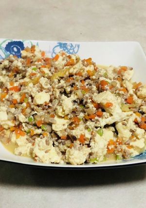豆腐と挽肉の炒め物-レシピのメイン写真