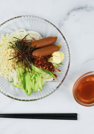 冷やしぶっかけwith食べるラー油とマヨ-レシピのメイン写真