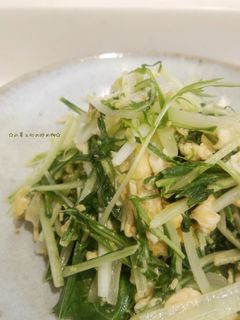 水菜と卵の炒め物-レシピのメイン写真