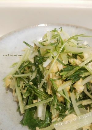 水菜と卵の炒め物-レシピのメイン写真