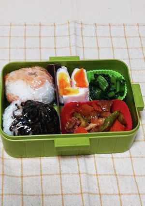 今日はおにぎり弁当です-レシピのメイン写真