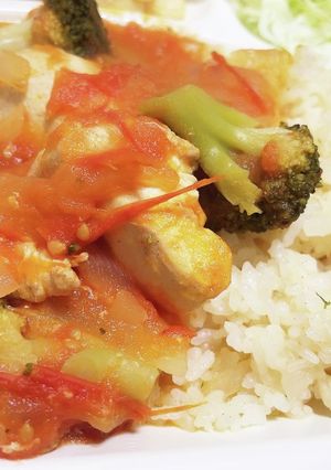 トマト嫌いが作った鶏むね肉のトマト煮-レシピのメイン写真