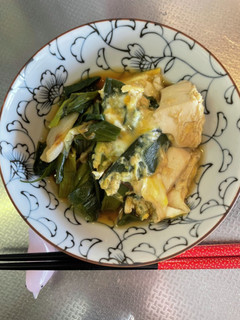 旬の葉玉ねぎと豆腐の卵とじ-レシピのメイン写真