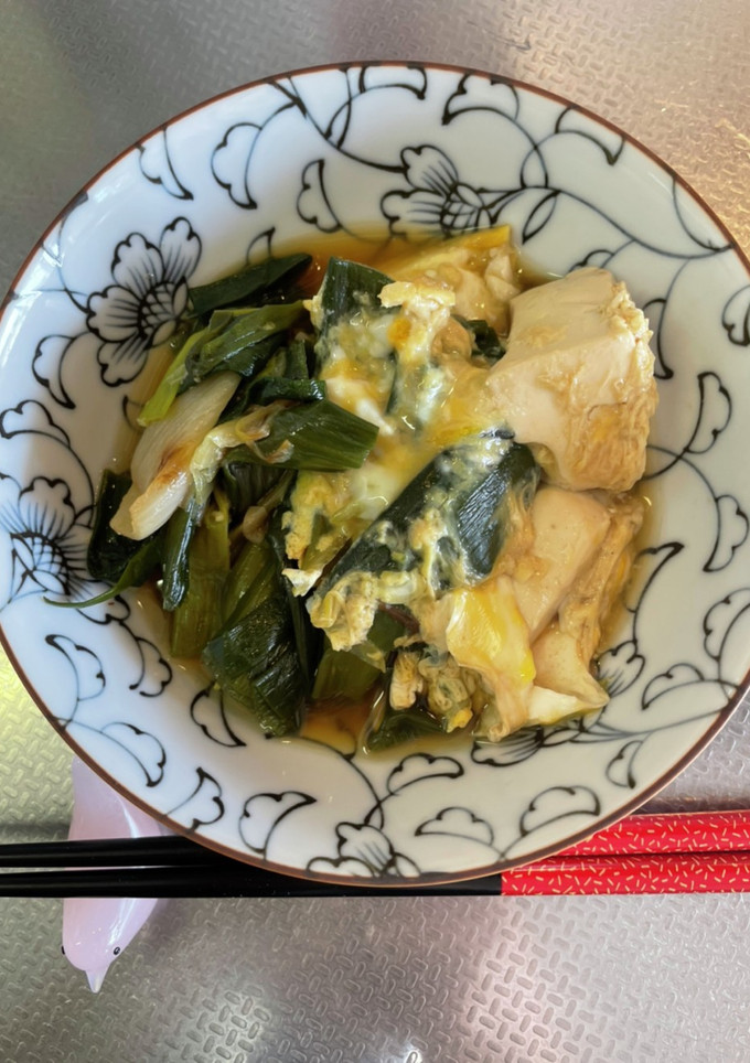旬の葉玉ねぎと豆腐の卵とじ-レシピのメイン写真