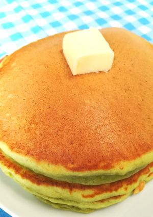青汁&豆腐入りのふわふわホットケーキ☆-レシピのメイン写真